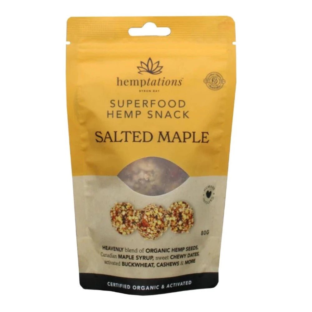 2 Die 4 - Hemptations - Superfood Hemp Snack - Salted Maple - 80g - Everybody Loves Hampers