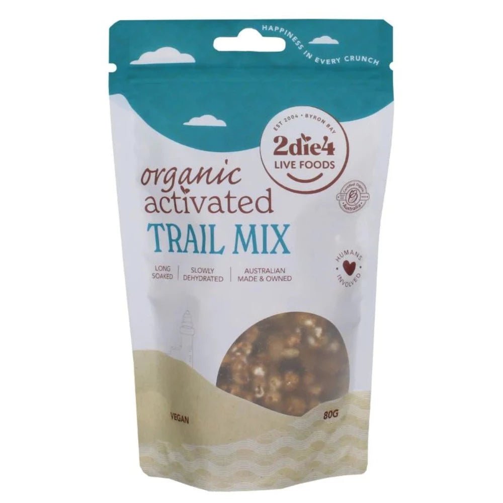 2 Die 4 - Organic Activated Trail Mix - 80g - Everybody Loves Hampers