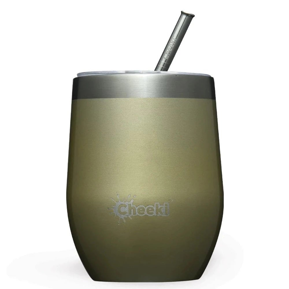 Cheeki - 320ml Insulated Wine Tumbler - Soft Gold - Everybody Loves Hampers