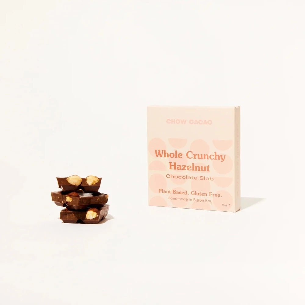 Chow Cacao - Whole Crunch Hazelnut Chocolate Slab - 80g - Everybody Loves Hampers