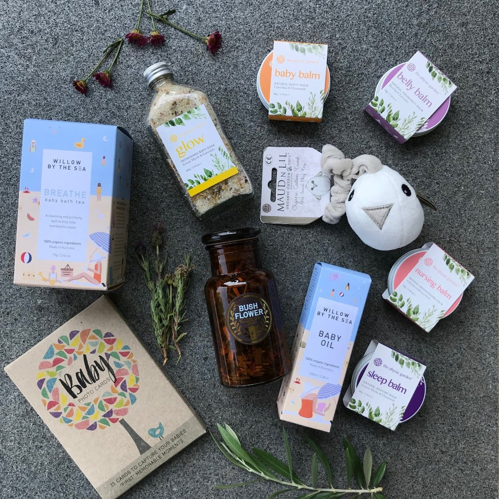 For Mum and Baby Hamper organic gifts for new mums, eco gifts for new mums, mum and baby hamper ideas, mum and baby hamper, mum to be gift hamper - Everybody Loves Hampers