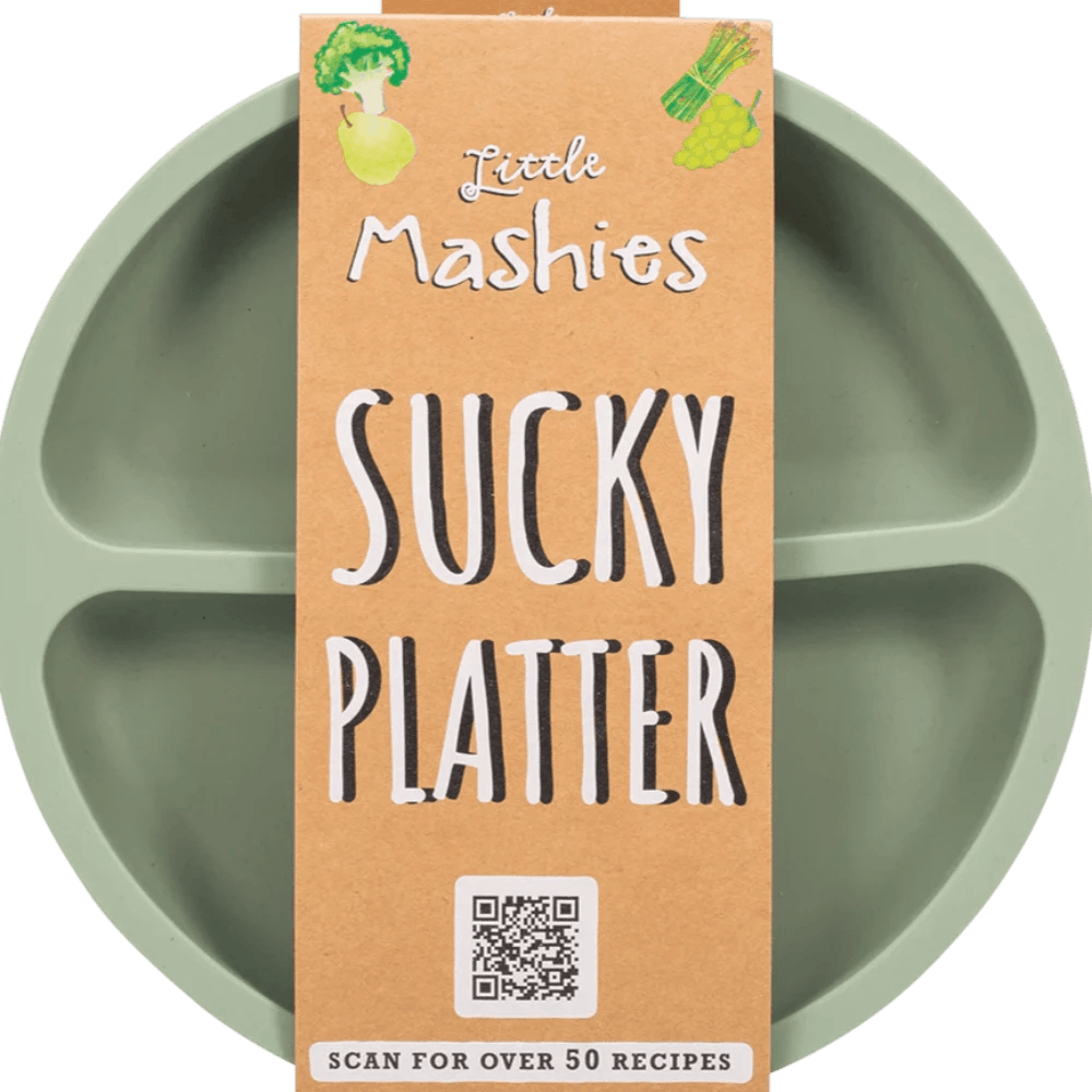 Little Mashies - Baby Suction Plate - Olive - Everybody Loves Hampers