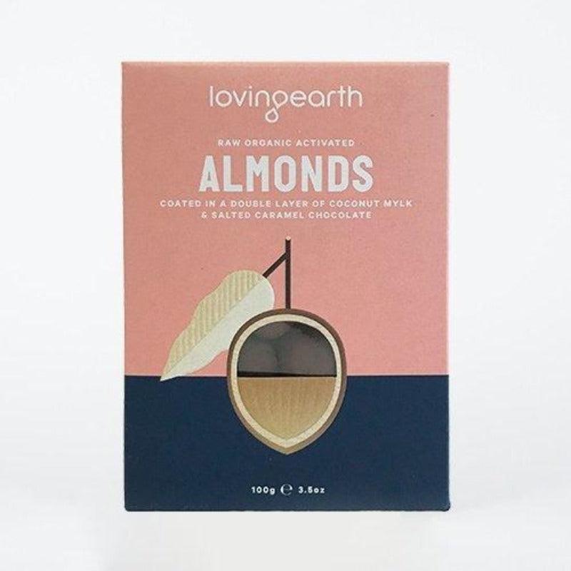 Loving Earth - Almonds in Mylk &amp; Salted Caramel Chocolate - 100g - Everybody Loves Hampers