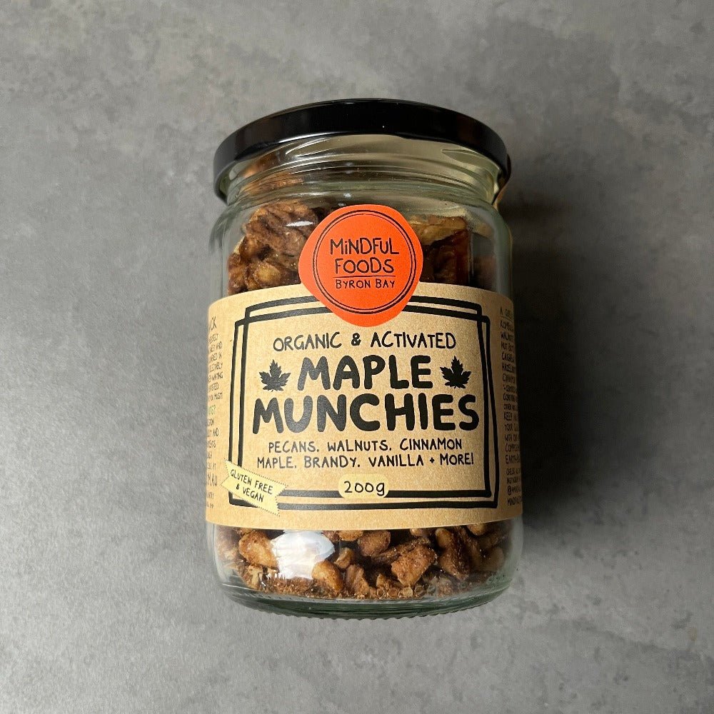 Mindful Foods - Munchies Maple - Organic &amp; Activated - 200g - Everybody Loves Hampers