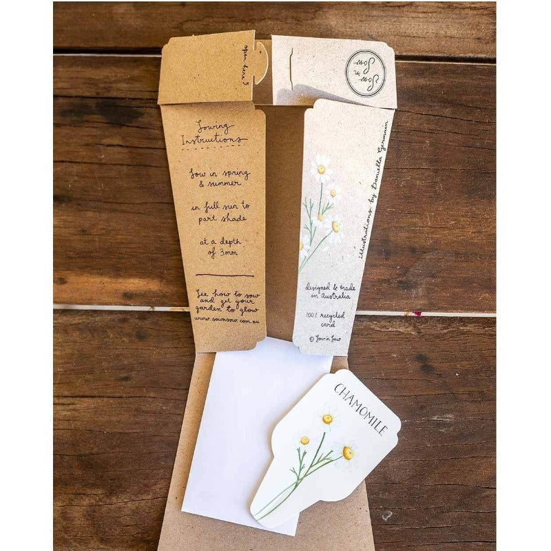 Sow n Sow - Chamomile Gift of Seeds - Everybody Loves Hampers - eco friendly gifts, sustainable gifts, earth friendly gifts, environmentally friendly gifts