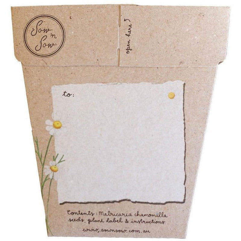 Sow n Sow - Chamomile Gift of Seeds - Everybody Loves Hampers - eco friendly gifts, sustainable gifts, earth friendly gifts, environmentally friendly gifts