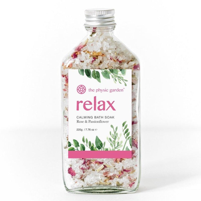 The Physic Garden - Relax Calming Bath Soak - 220g - Everybody Loves Hampers - eco friendly gifts, sustainable gifts, earth friendly gifts, environmentally friendly gifts