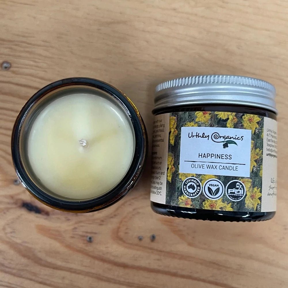 Urthly Organics - Essential Oil Candle - Happiness - Everybody Loves Hampers