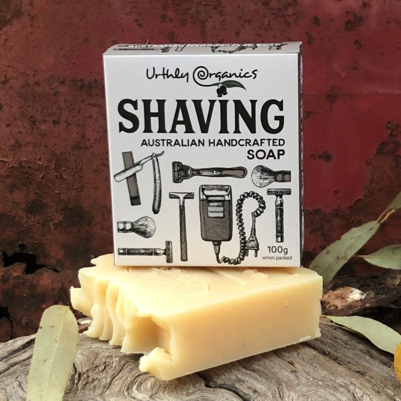 Urthly Organics - Shaving Soap - Everybody Loves Hampers - eco friendly gifts, sustainable gifts, earth friendly gifts, environmentally friendly gifts